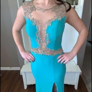 Beautiful turquoise women’s formal dress